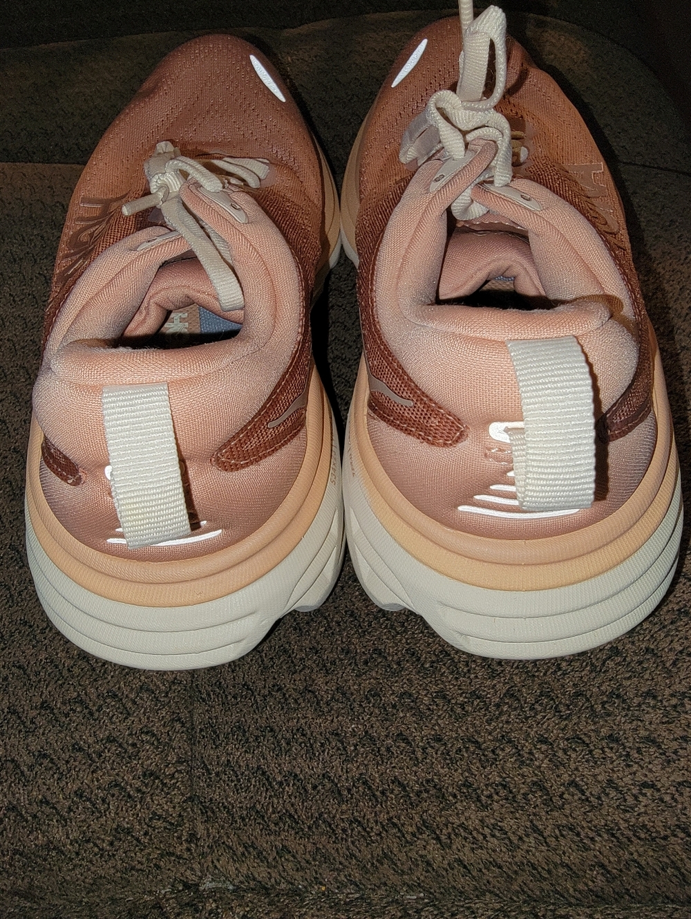 Hoka BONDI 8 Women's Peach/Pink Running Sneakers - Picture 7 of 13